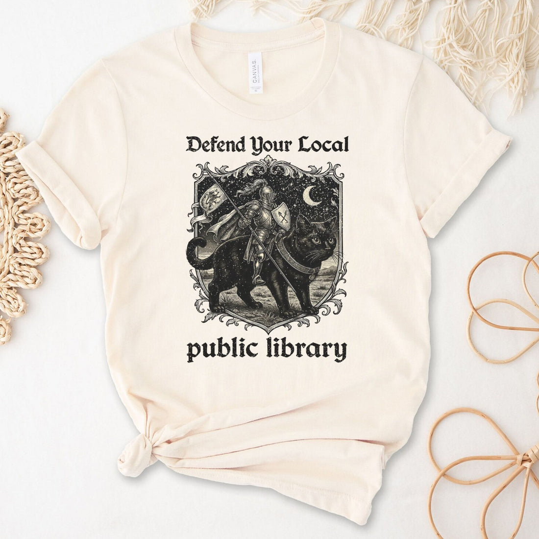 Defend Your Local Public Library Unisex Premium Bella Canvas 3001 T-Shirt