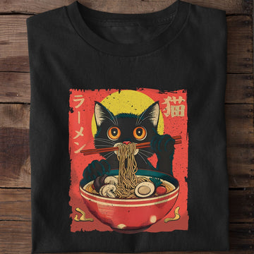 Cat Noodle Funny Cat T-Shirt