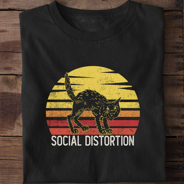 Social Distortion Funny Cat T-Shirt