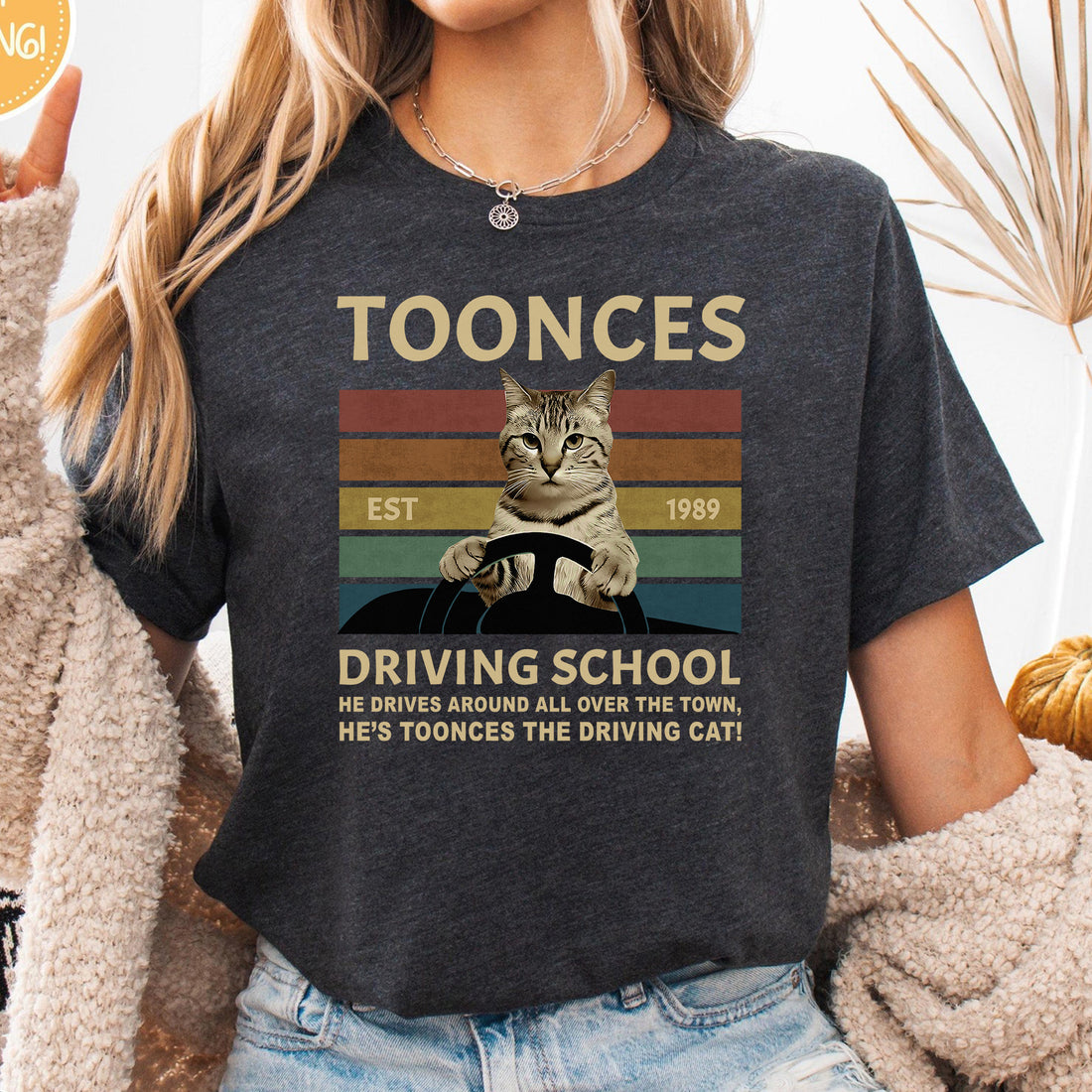 Toonces Driving School Est. 1989 Unisex Premium Bella Canvas 3001 T-Shirt