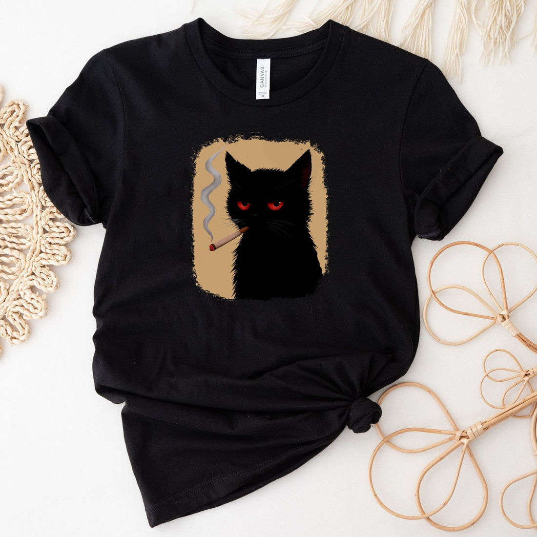Cat Smoking Funny Cat T-Shirt