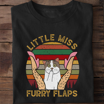 Little Miss Furry  Flaps Cat T-Shirt