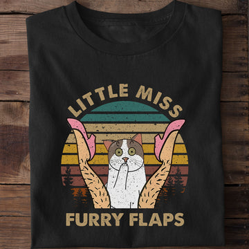Little Miss Furry  Flaps Cat T-Shirt