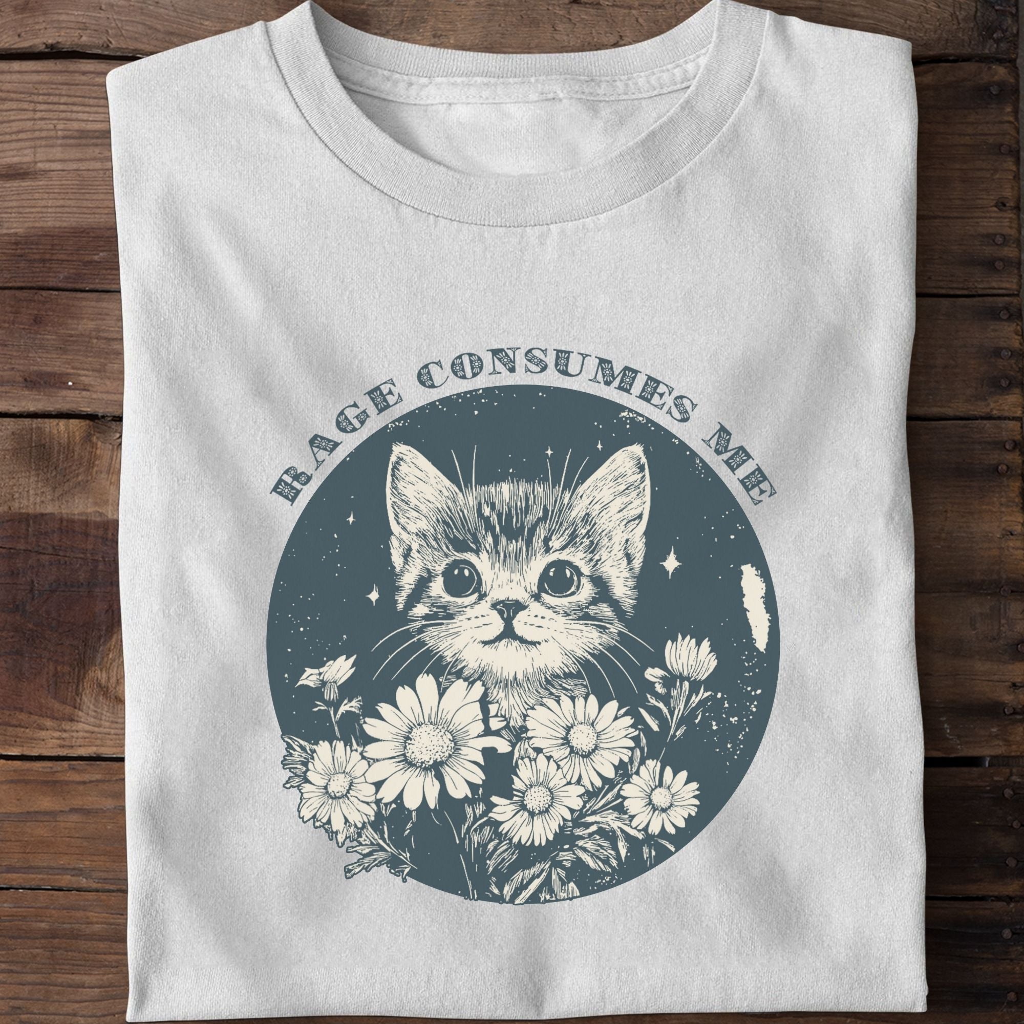 Rage Consumes Me Funny Cat T-Shirt