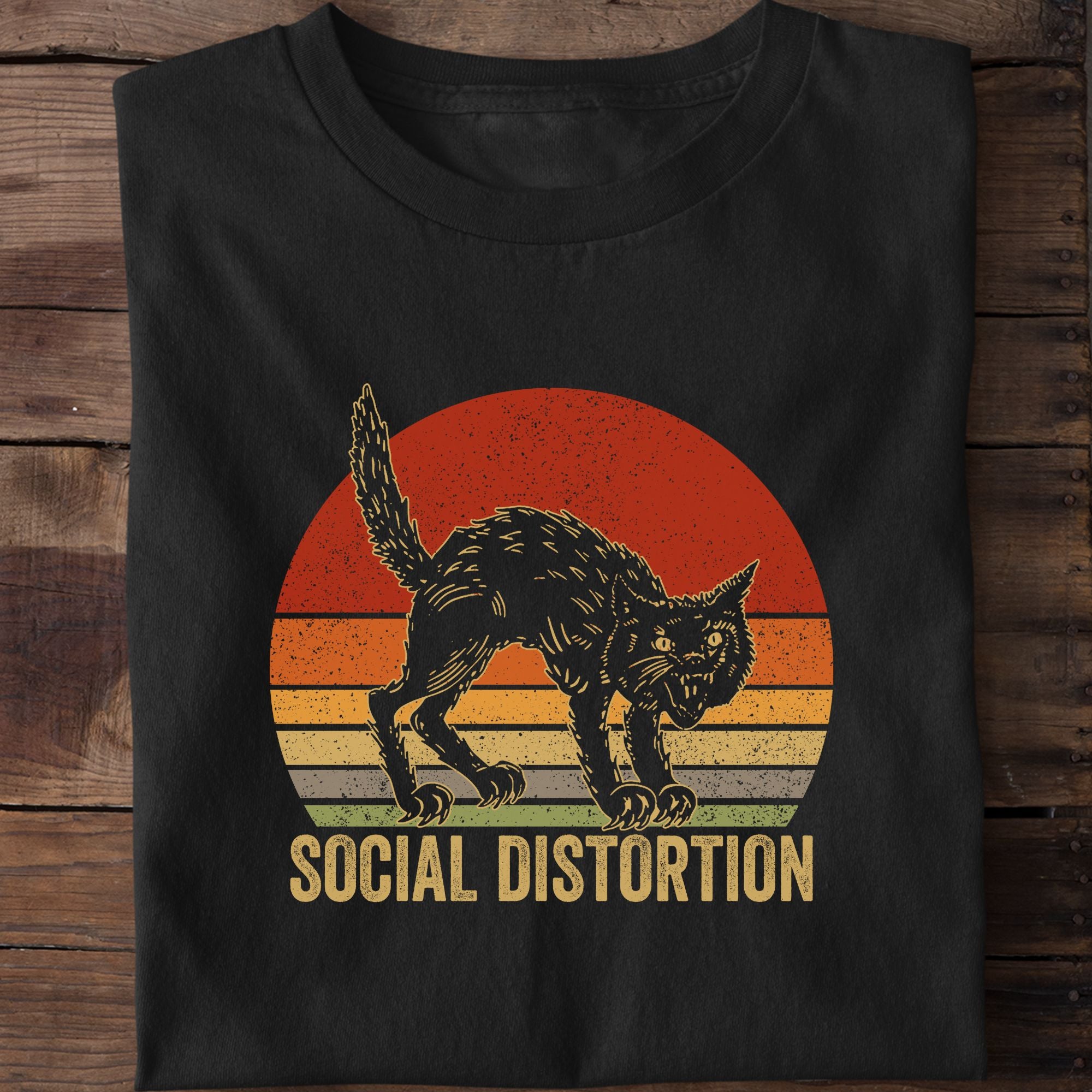 Social Distortion Funny Cat T-Shirt