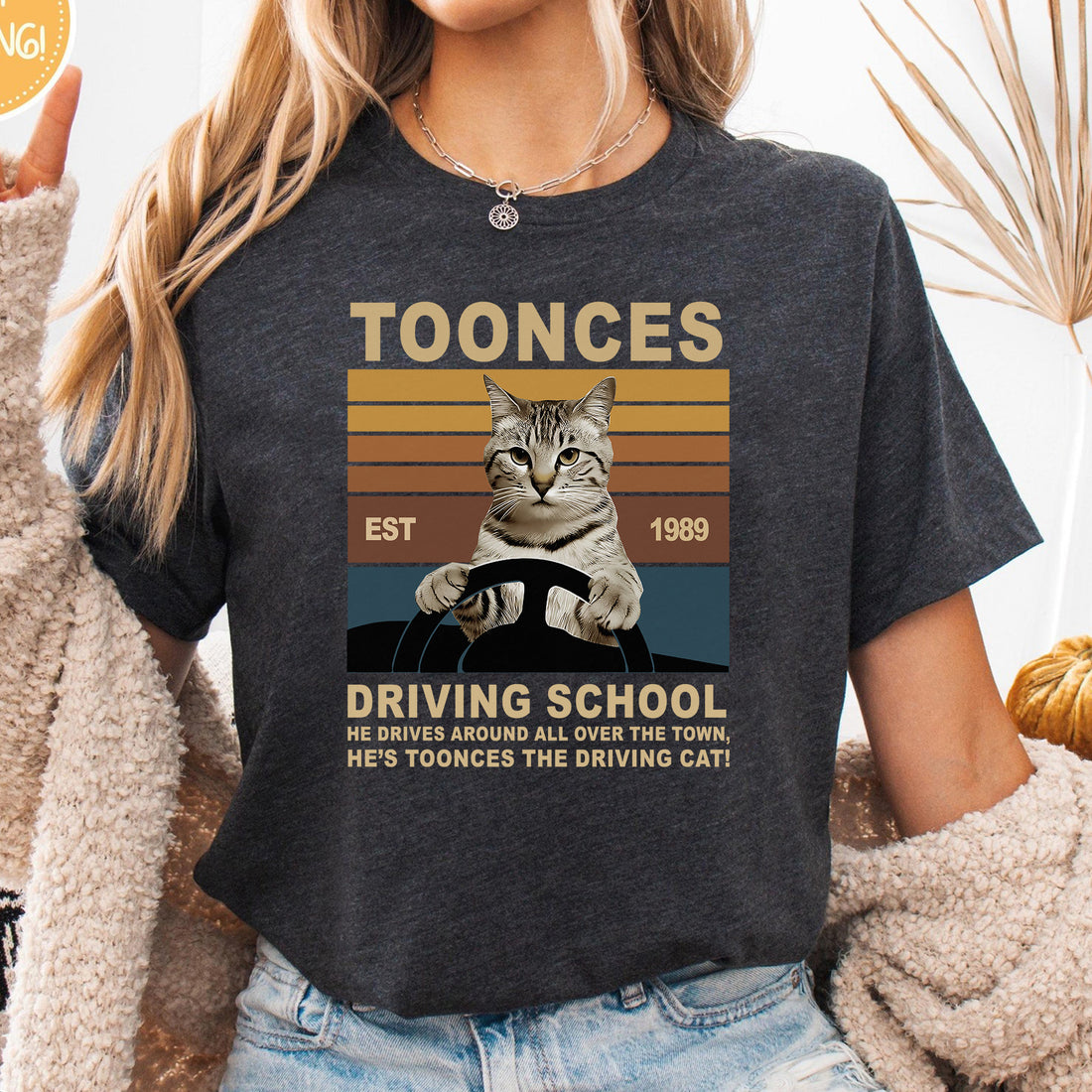 Toonces Driving School Est. 1989 Unisex Premium Bella Canvas 3001 T-Shirt