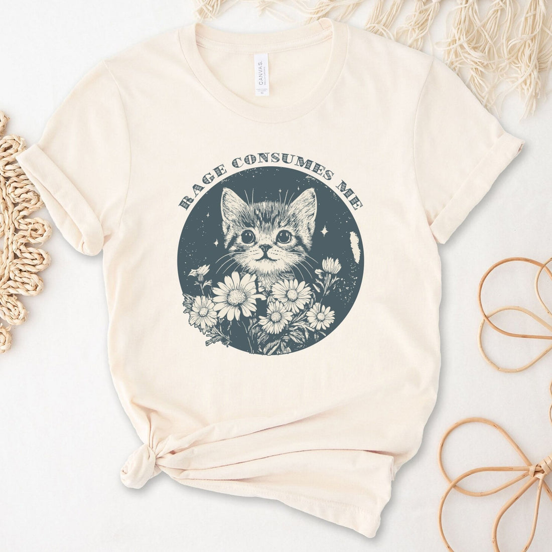 Rage Consumes Me Funny Cat T-Shirt