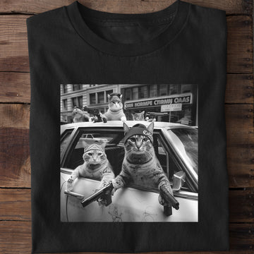 Gangster Cats Street T-Shirt