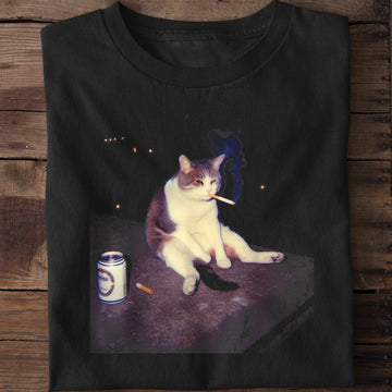 Smoking Cat T-Shirt