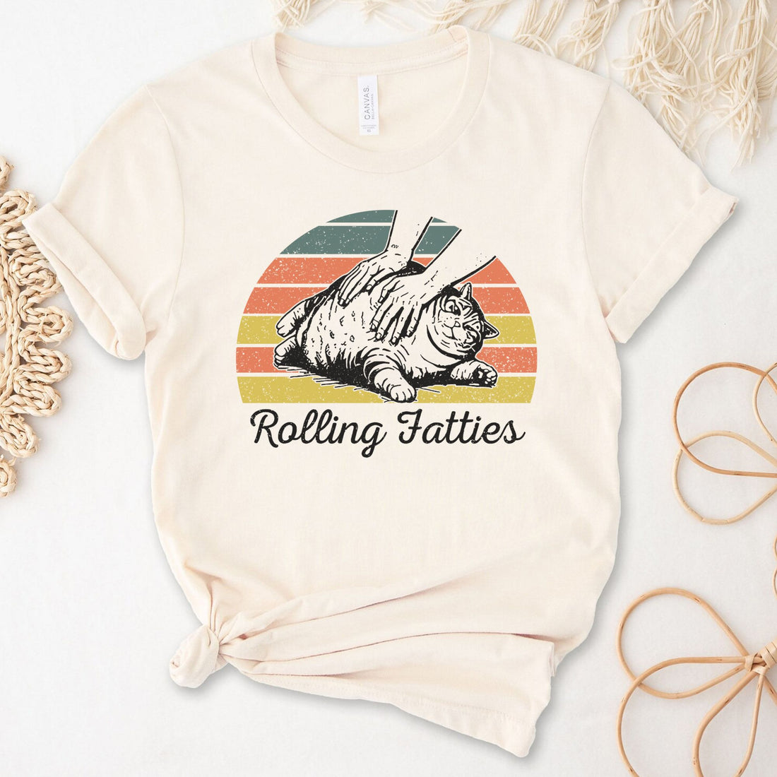 Cat Rolling Fatties Unisex Premium Bella Canvas 3001 T-Shirt