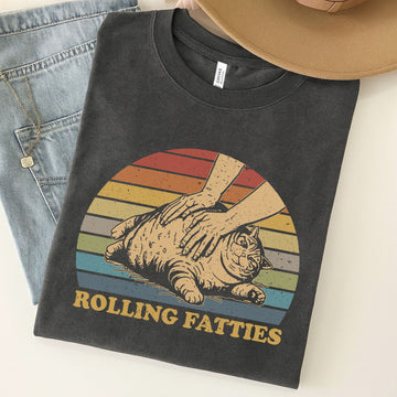 Cat Rolling Fatties Unisex Premium Bella Canvas 3001 T-Shirt
