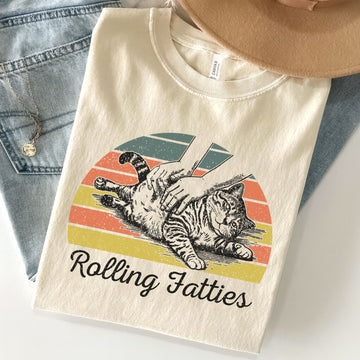 Cat Rolling Fatties Unisex Premium Bella Canvas 3001 T-Shirt