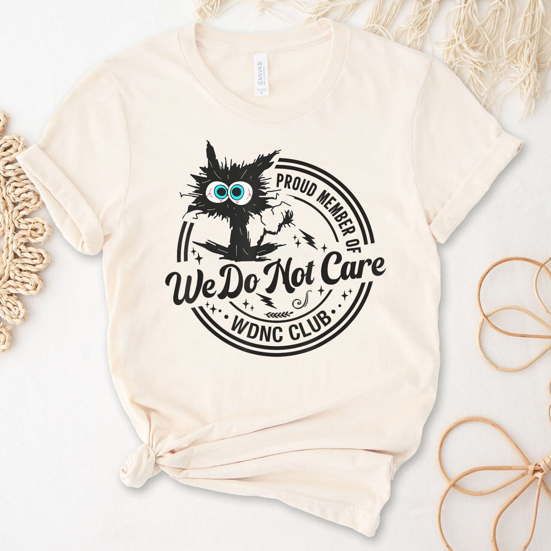 We Do Not Care Cat Unisex Premium Bella Canvas 3001 T-Shirt