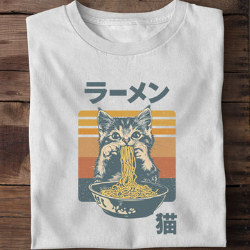 Cat Noodle Funny Cat T-Shirt