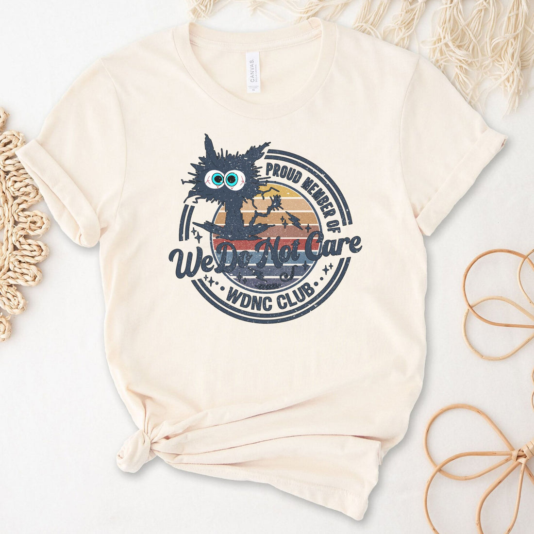 We Do Not Care Cat Unisex Premium Bella Canvas 3001 T-Shirt
