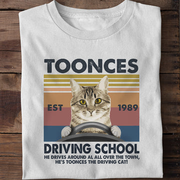 Toonces Driving School Est. 1989 - The Driving Cat T-Shirt