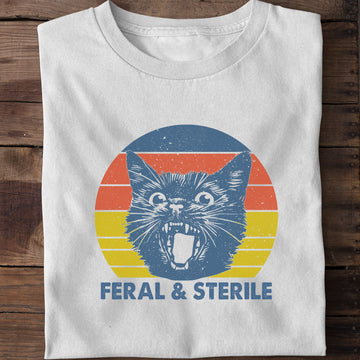 Feral And Sterila Funny Cat T-Shirt