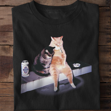 Smoking Cat T-Shirt