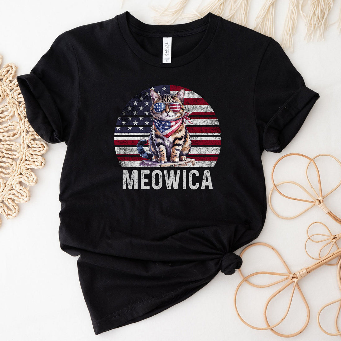 Meowica 4th Of July Cat T-Shirt