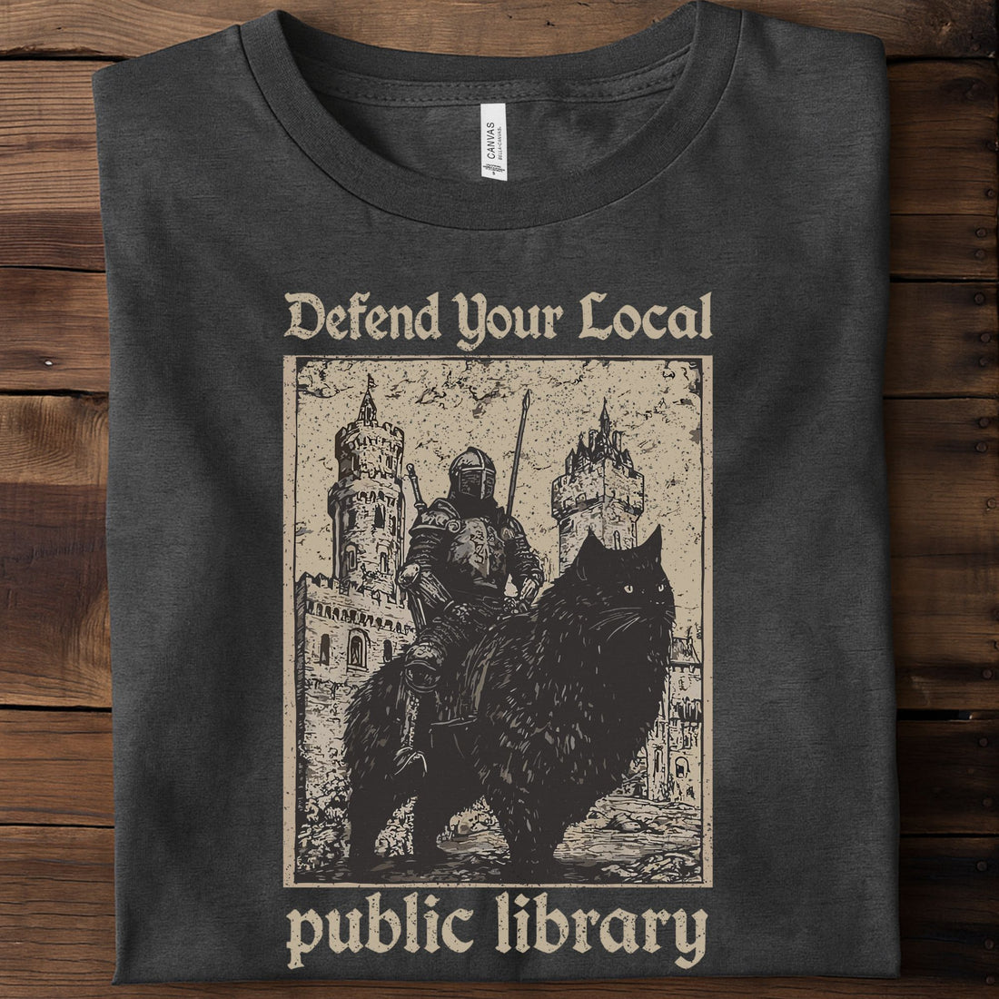 Defend Your Local Public Library Unisex Premium Bella Canvas 3001 T-Shirt