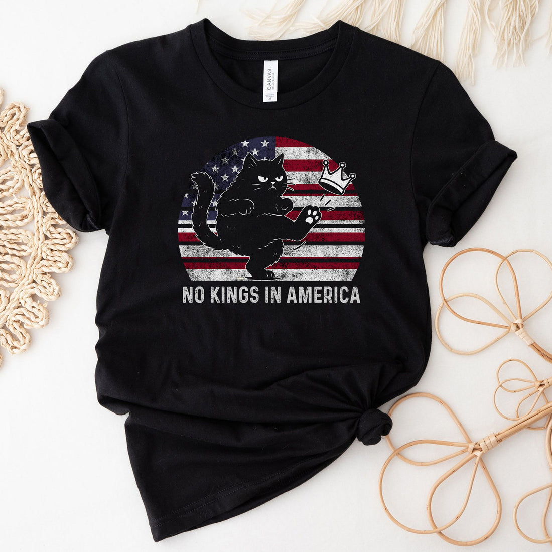 No Kings In America Cat T-Shirt