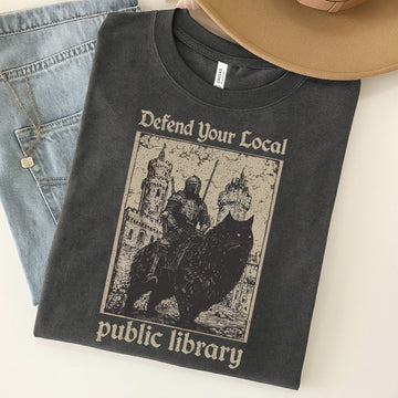Defend Your Local Public Library Unisex Premium Bella Canvas 3001 T-Shirt