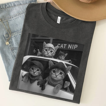 Cat Gang Vintage Unisex Premium Bella Canvas 3001 T-Shirt