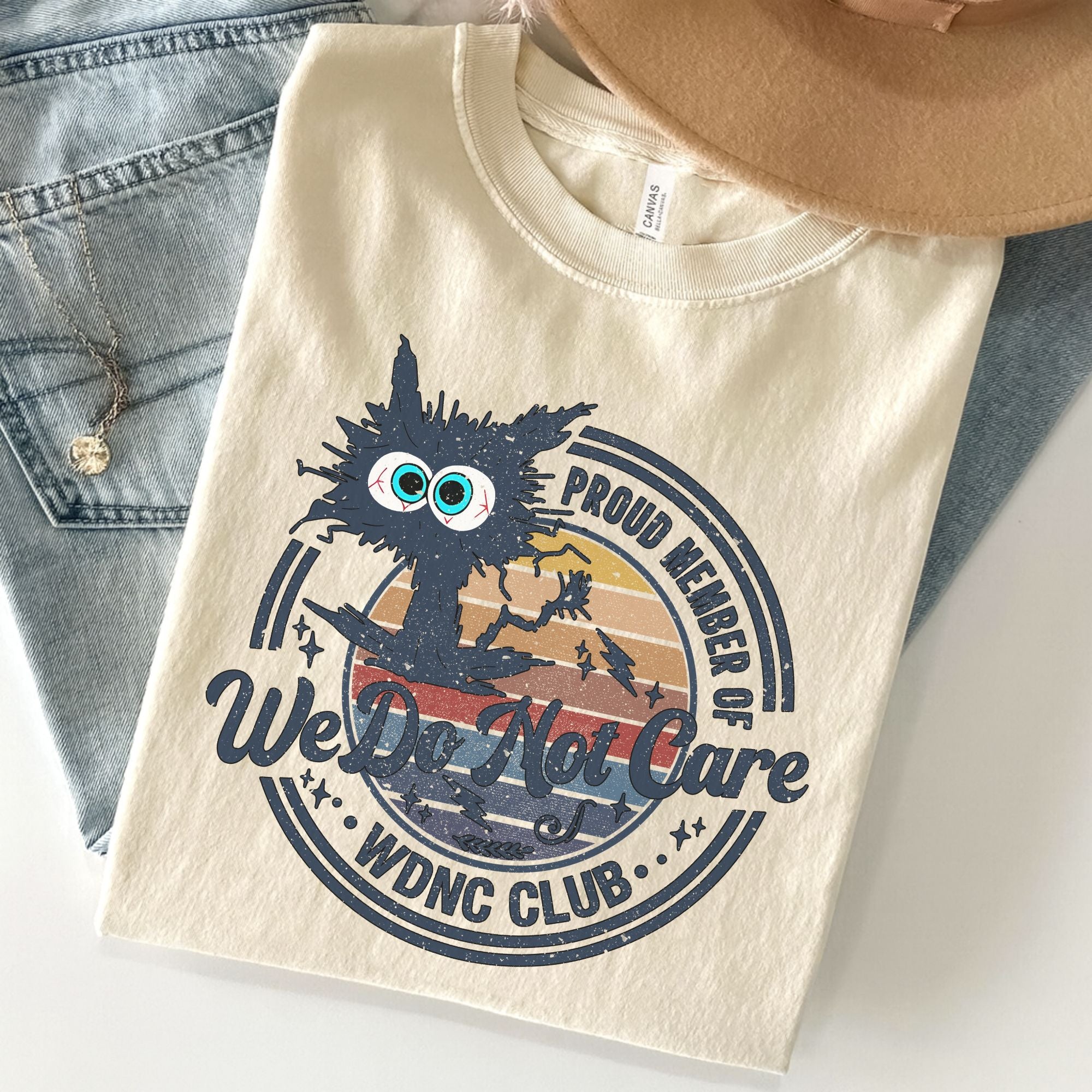 We Do Not Care Cat Unisex Premium Bella Canvas 3001 T-Shirt