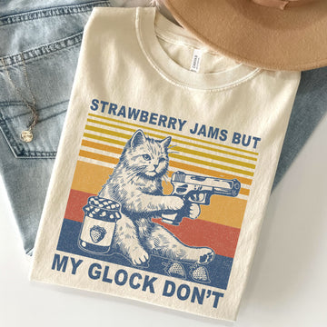 Strawberry Jams But My Glock Don't Unisex Premium Bella Canvas 3001 T-Shirt