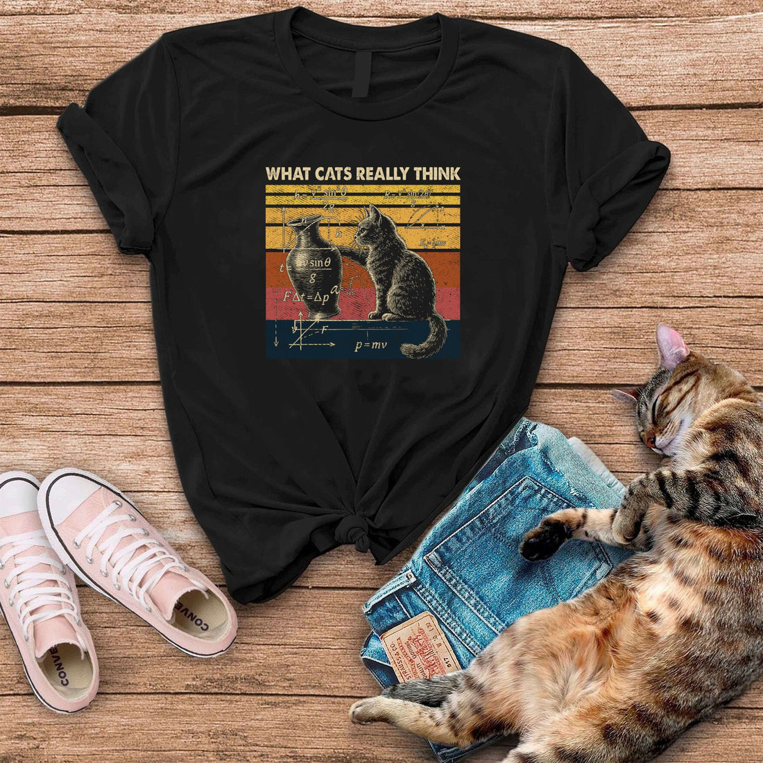 What Cats Really Think Funny Cat T-Shirt
