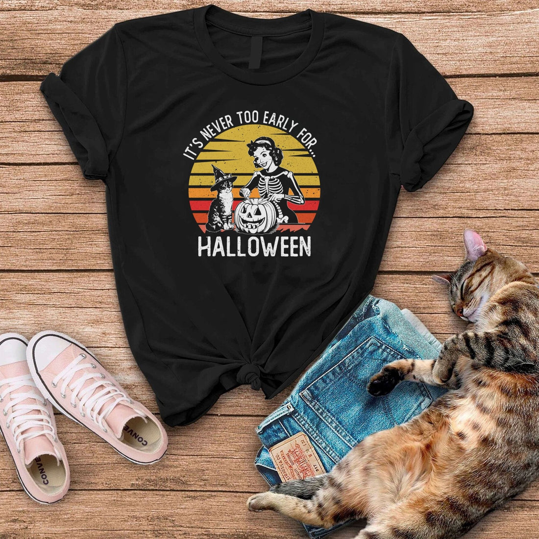 It's Never Too Early For Halloween Cat T-Shirt