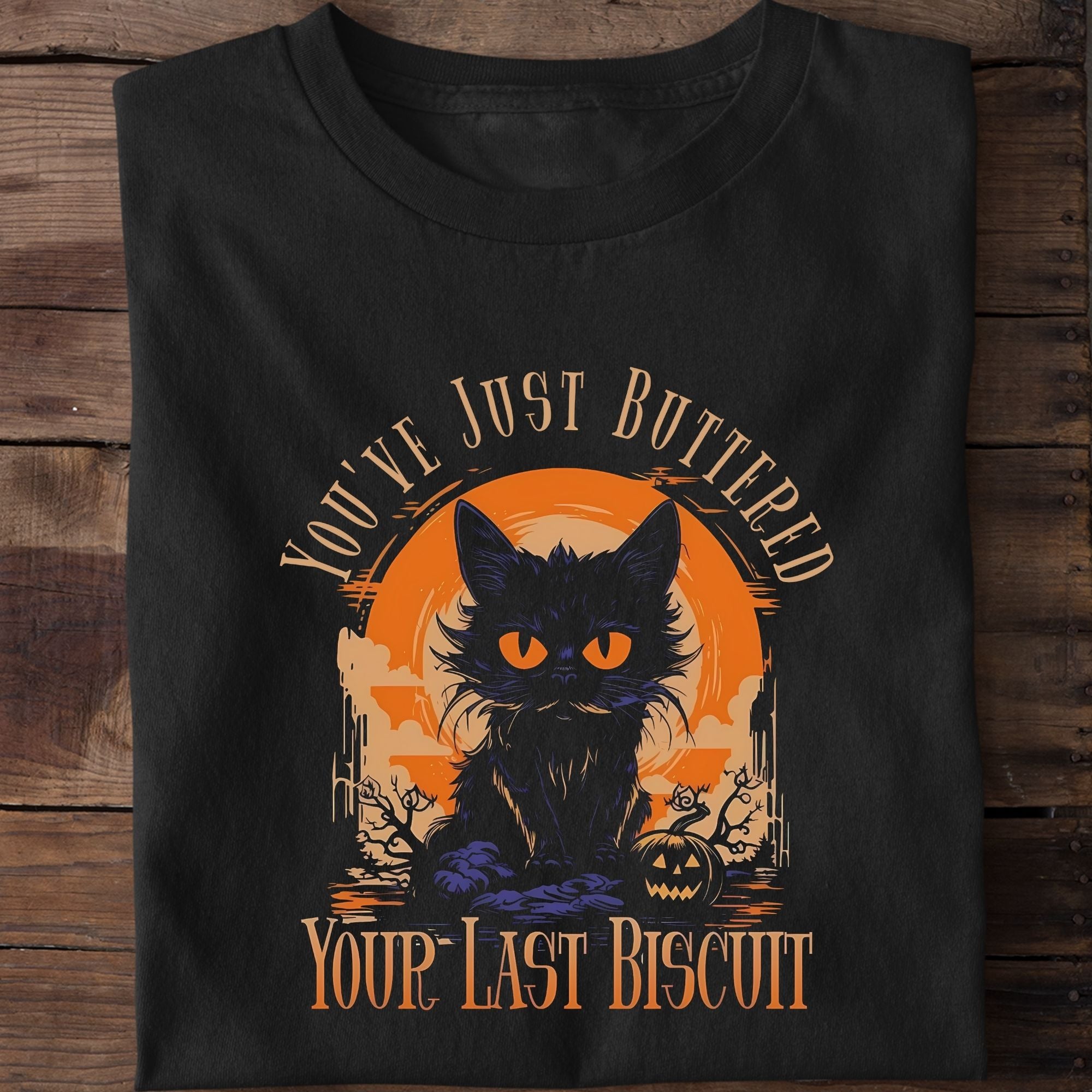 You've Just Buttered Your Last Biscuit Cowboy Cat T-Shirt