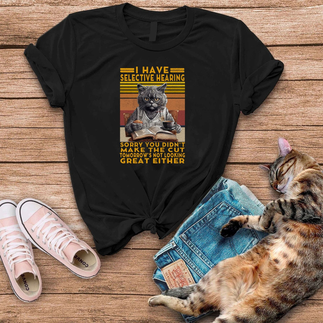 I Have Selective Hearing Cat Coffee T-Shirt