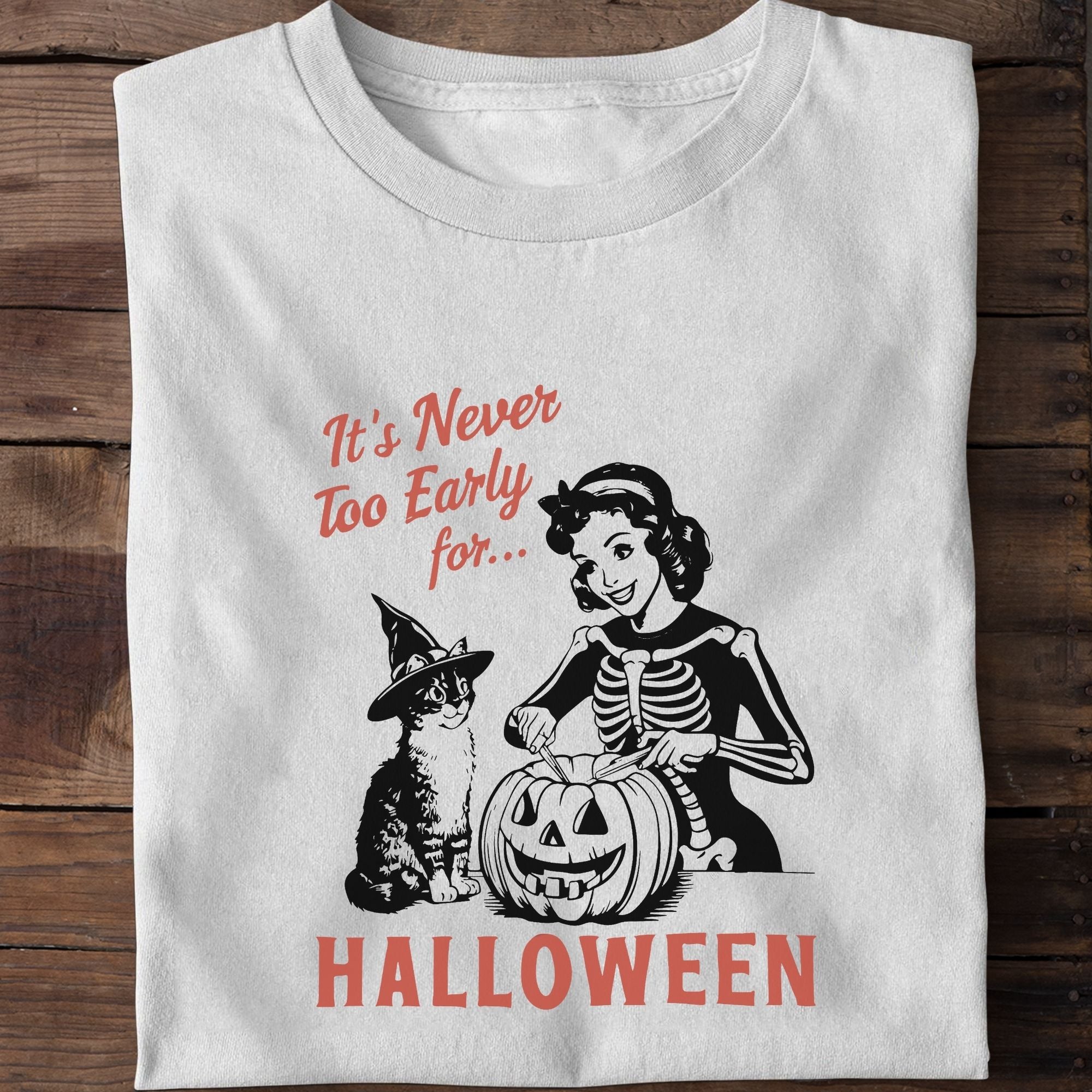 It's Never Too Early For Halloween Cat T-Shirt