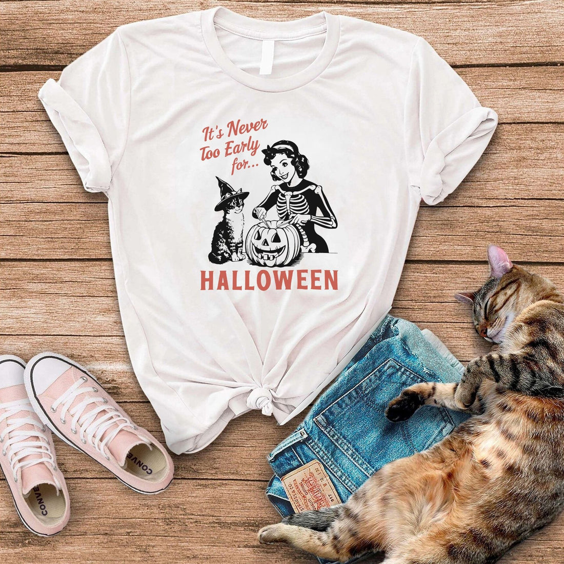It's Never Too Early For Halloween Cat T-Shirt
