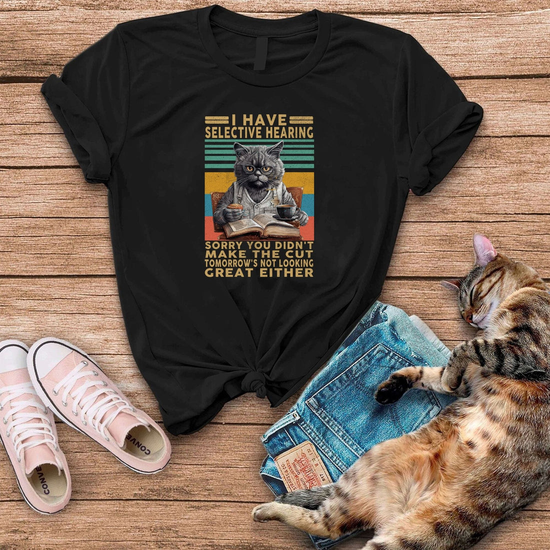 I Have Selective Hearing Cat Coffee T-Shirt