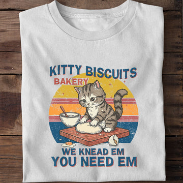 Kitty Biscuits Bakery Cat Baking T-Shirt