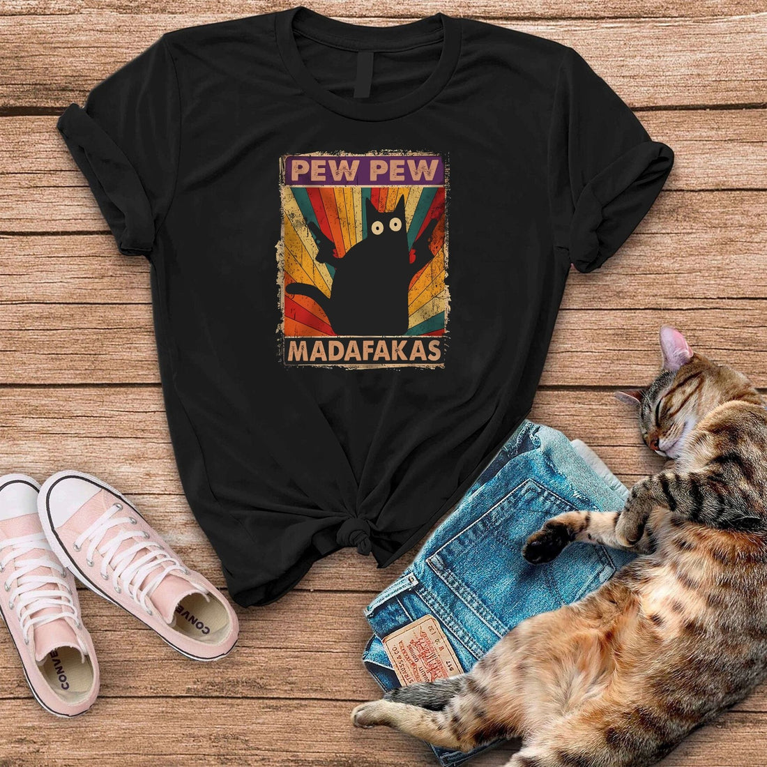 Cat Pew Pew Madafakas T-Shirt
