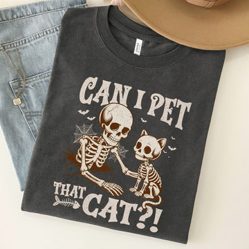 Can I Pet That Cat Unisex Premium Bella Canvas 3001 T-Shirt