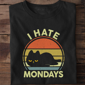 I Hate Mondays Funny Cat T-Shirt