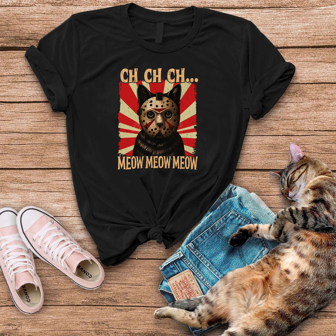 Ch Ch Ch Meow Meow Meow Cat Halloween T-Shirt