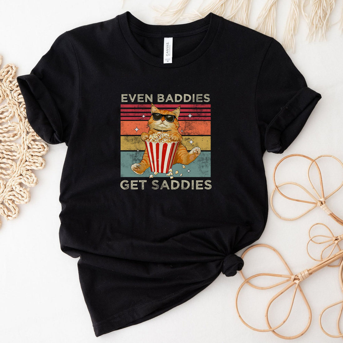 Even Badies Get Sadies Funny Cat T-Shirt