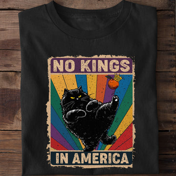 No Kings In America Cat T-Shirt