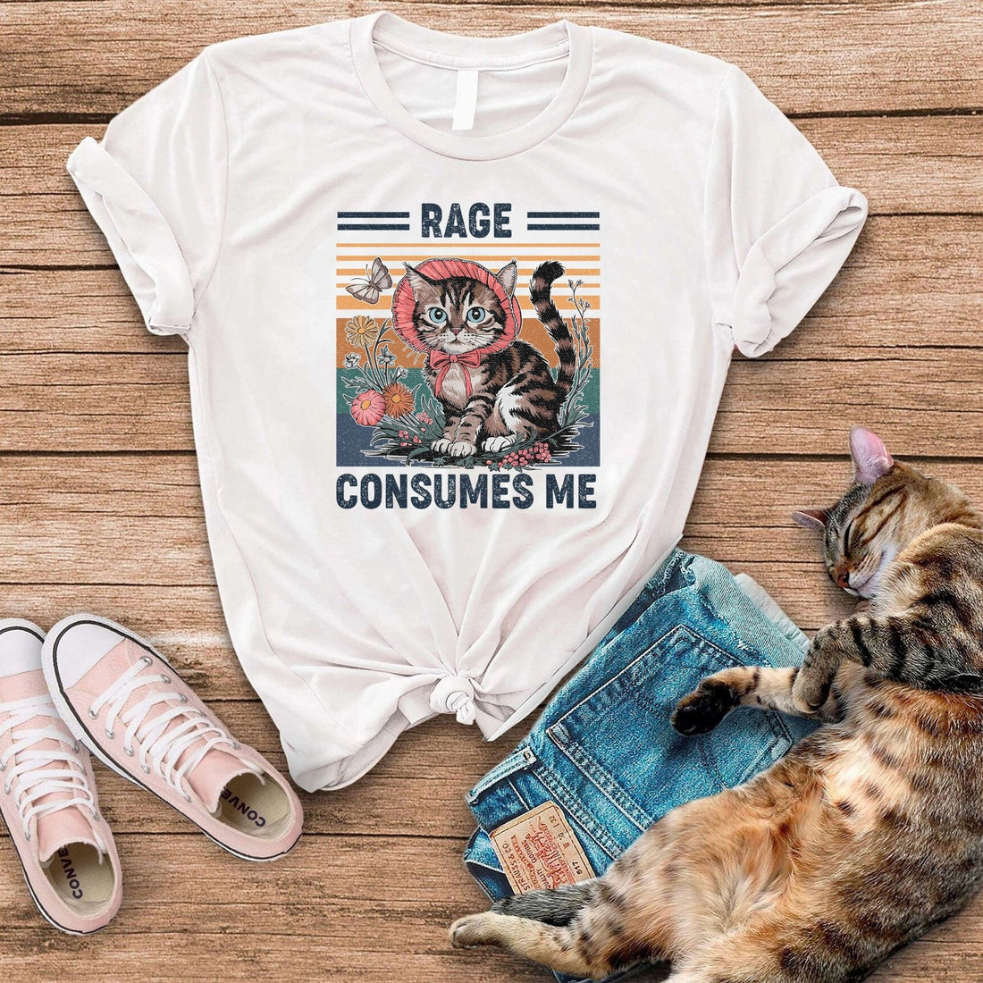 Rage Consumes Cat T-Shirt