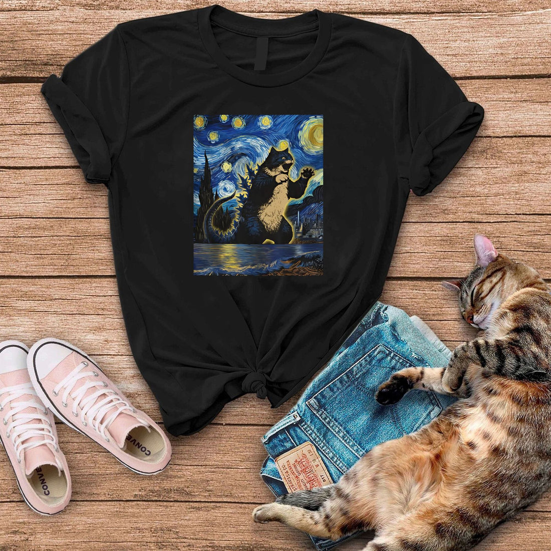 Funny Cat Art T-Shirt