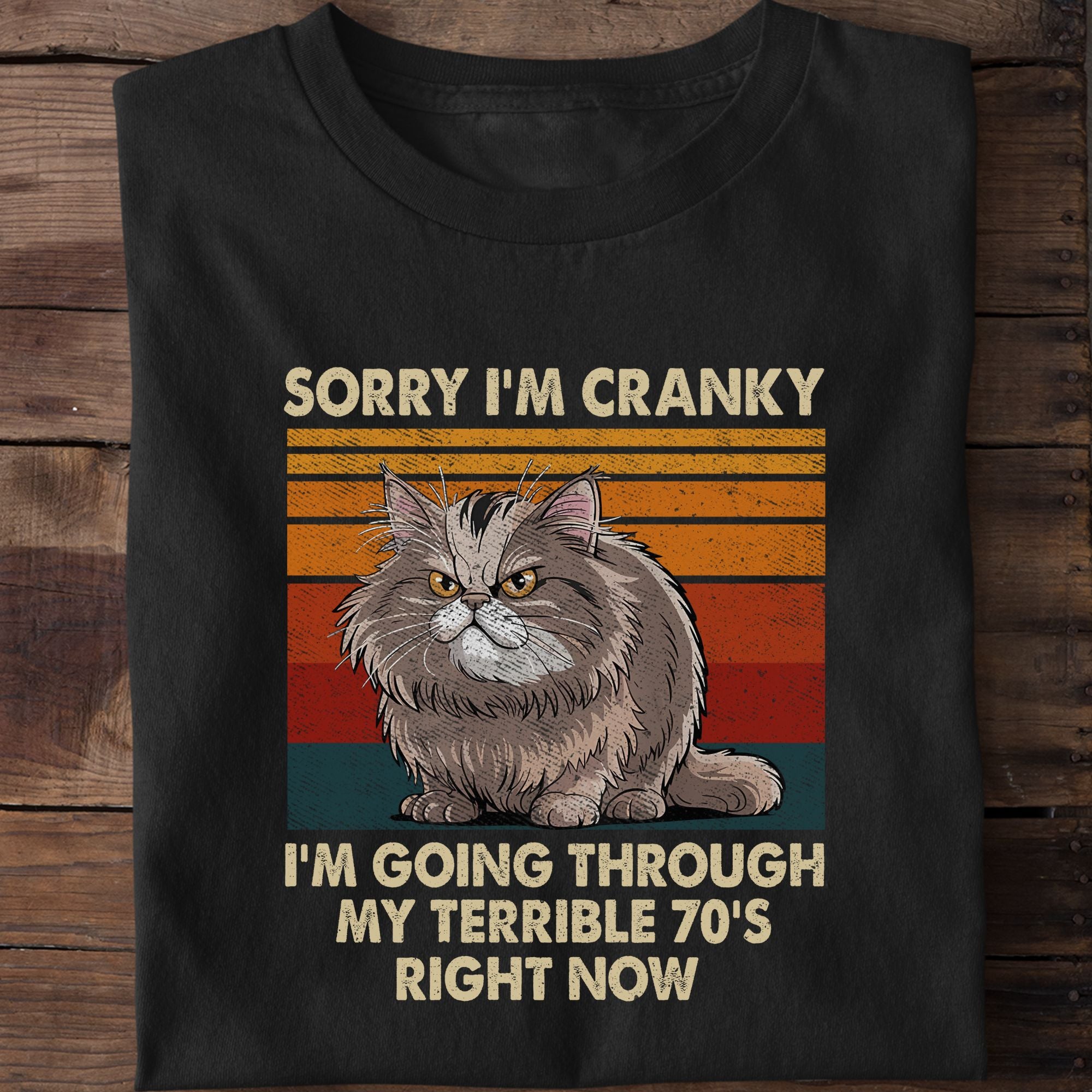 I'm Cranky I'm Going Through My Terrible 70's Right Now Cat Lover T-Shirt