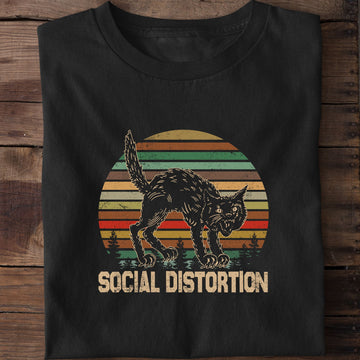 Social Distortion Funny Cat T-Shirt