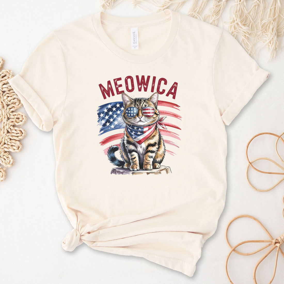 Meowica Cat 4th Of July T-Shirt