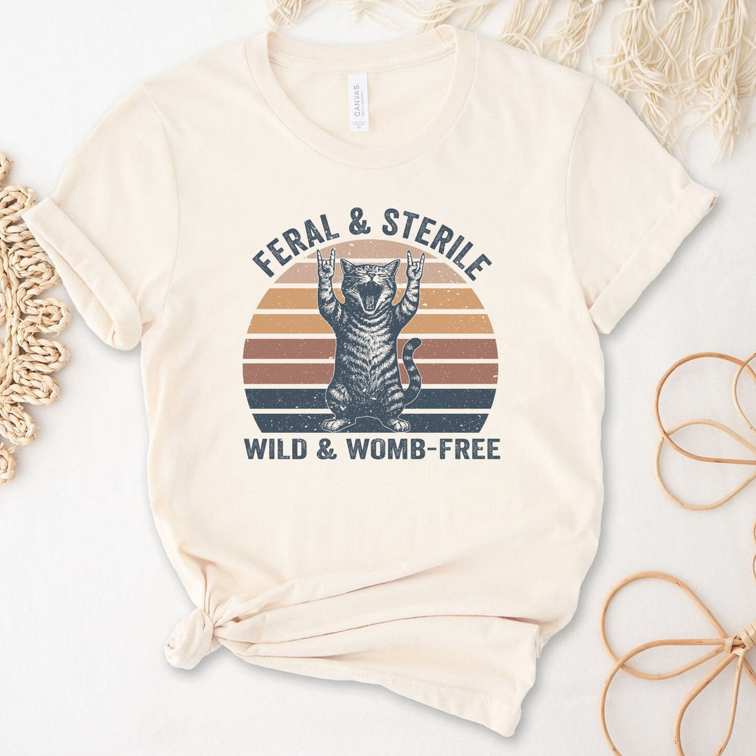 Feral And Sterile Funny Cat T-Shirt