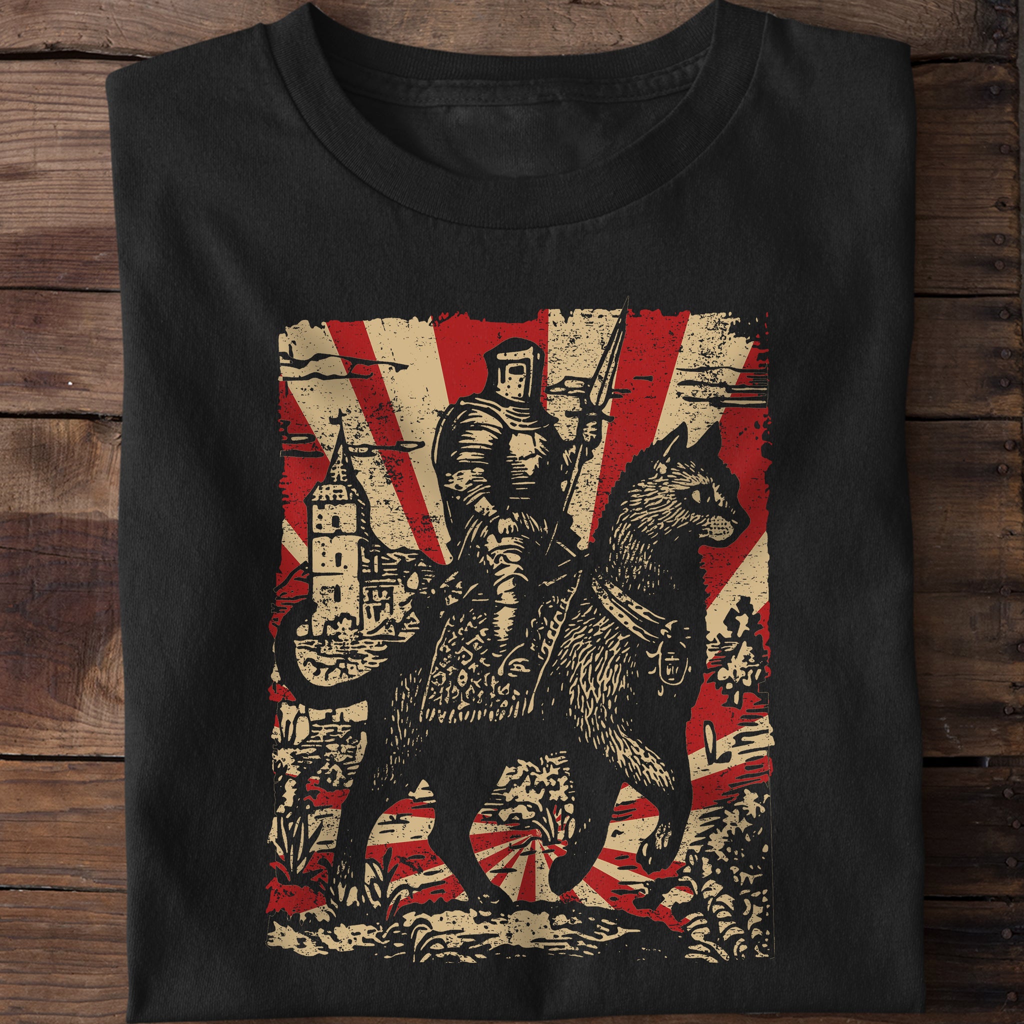 Vintage Cat Knight T-Shirt